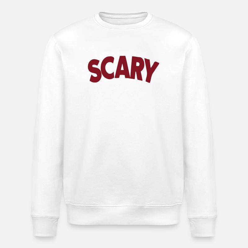 Lettrage Scary Rouge Bold - Sweat bio ROLLER Stanley/Stella Unisexe - blanc