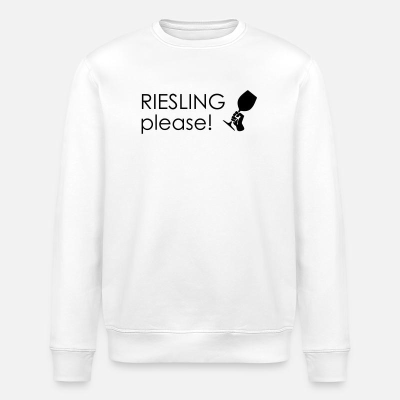 Riesling please! - Stanley/Stella ROLLER Unisex Organic Sweatshirt - white