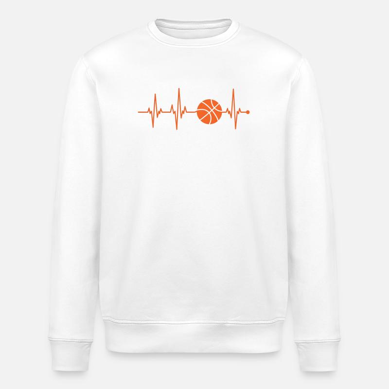 Pulse de basket-ball Beat Line - Sweat bio ROLLER Stanley/Stella Unisexe - blanc