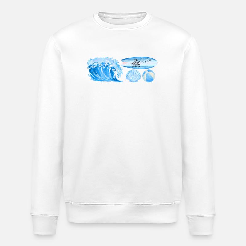 Ocean Vibe - Sweat bio ROLLER Stanley/Stella Unisexe - blanc