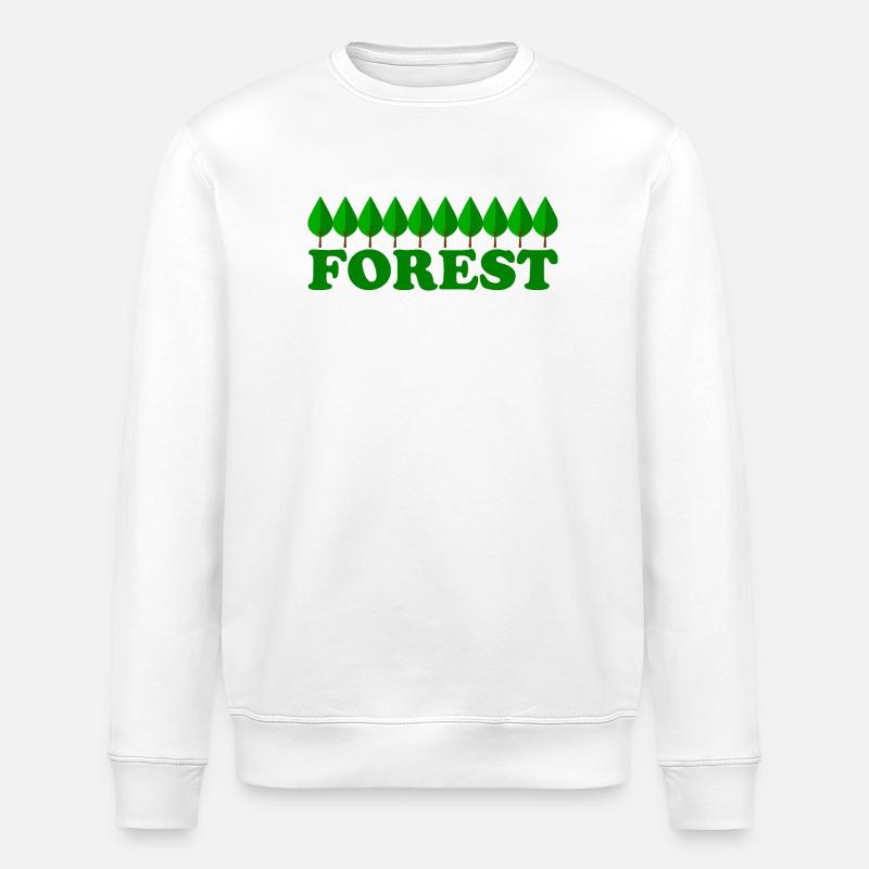 Forest - Stanley/Stella ROLLER Unisex Organic Sweatshirt - white