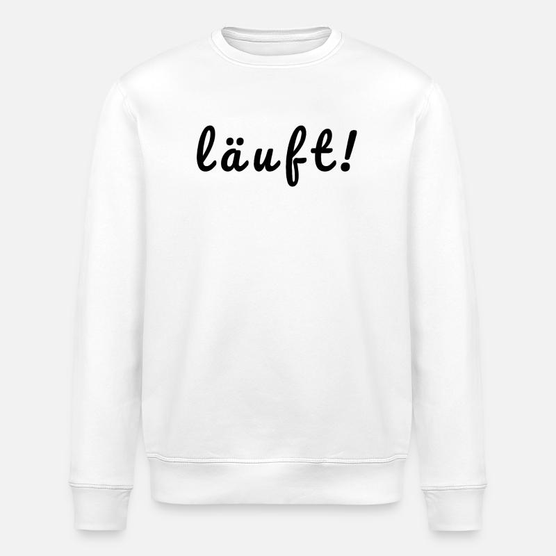 running! - Stanley/Stella ROLLER Unisex Organic Sweatshirt - white