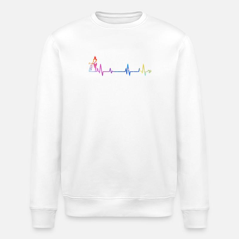 Silhouette Pulse Arc-en-ciel - Sweat bio ROLLER Stanley/Stella Unisexe - blanc