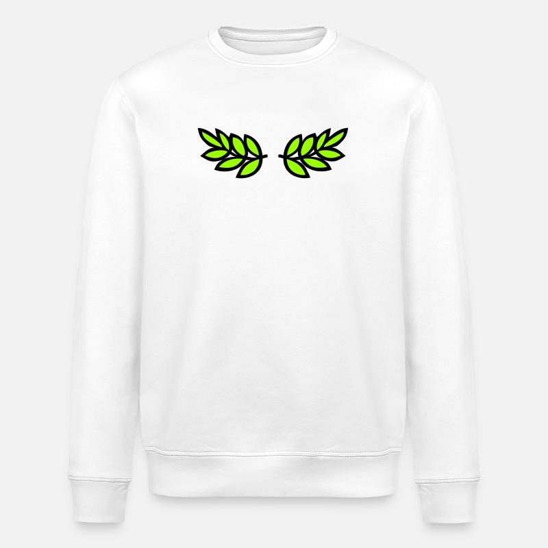 Lorbeer (Flach) - Stanley/Stella Unisex Bio-Sweatshirt ROLLER - Weiß