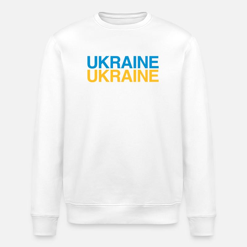 UKRAINE Ukrainische Flagge - Stanley/Stella Unisex Bio-Sweatshirt ROLLER - Weiß