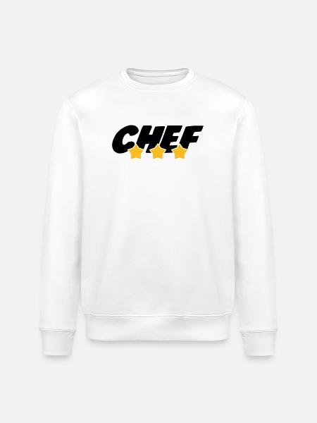 Chef cooking - Sweat bio ROLLER Stanley/Stella Unisexe - blanc