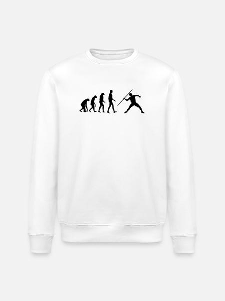 Javelin Throw Thrower Lancer de Javelot Speerwurf - Stanley/Stella ROLLER Unisex Organic Sweatshirt - white