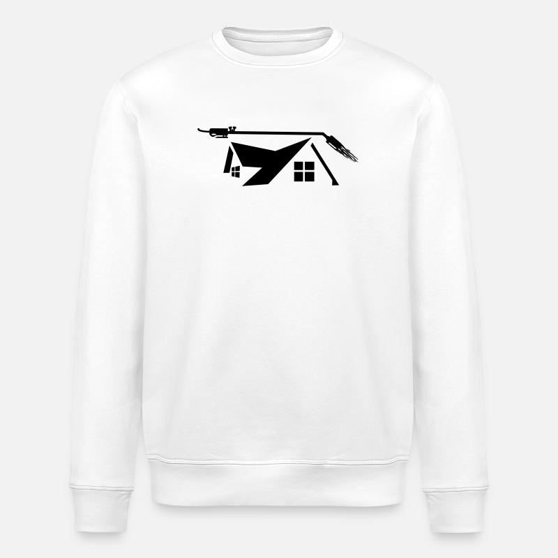 Hausdachdecker Gasbrenner - Stanley/Stella Unisex Bio-Sweatshirt ROLLER - Weiß