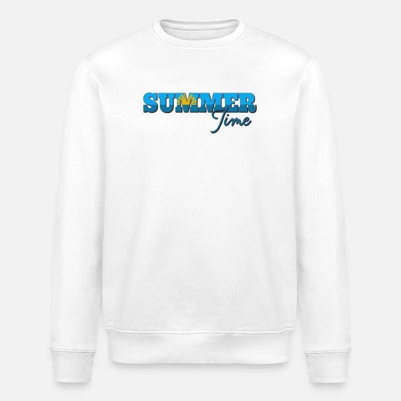 Summer Time - Stanley/Stella ROLLER Unisex Organic Sweatshirt - white