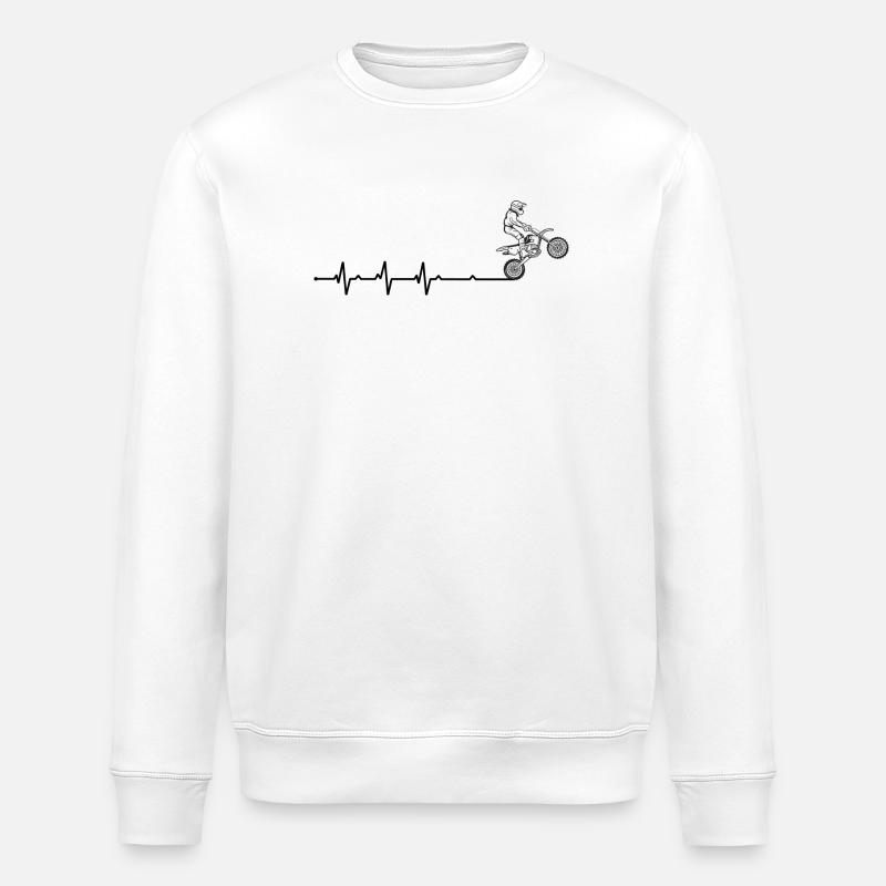 BMX Daredevil Silhouette - Sweat bio ROLLER Stanley/Stella Unisexe - blanc