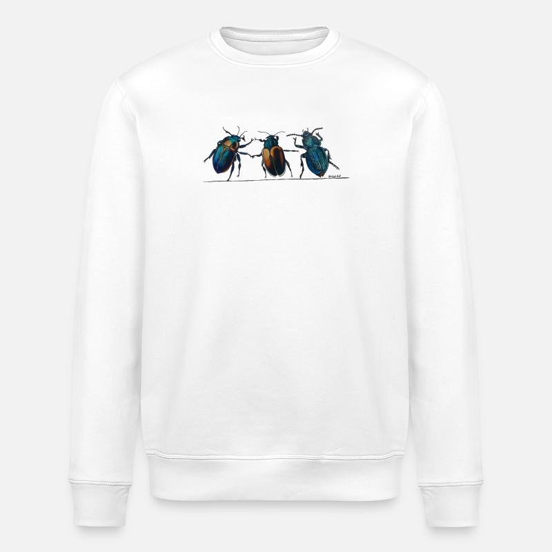 3Beetles - Stanley/Stella ROLLER Unisex Organic Sweatshirt - white