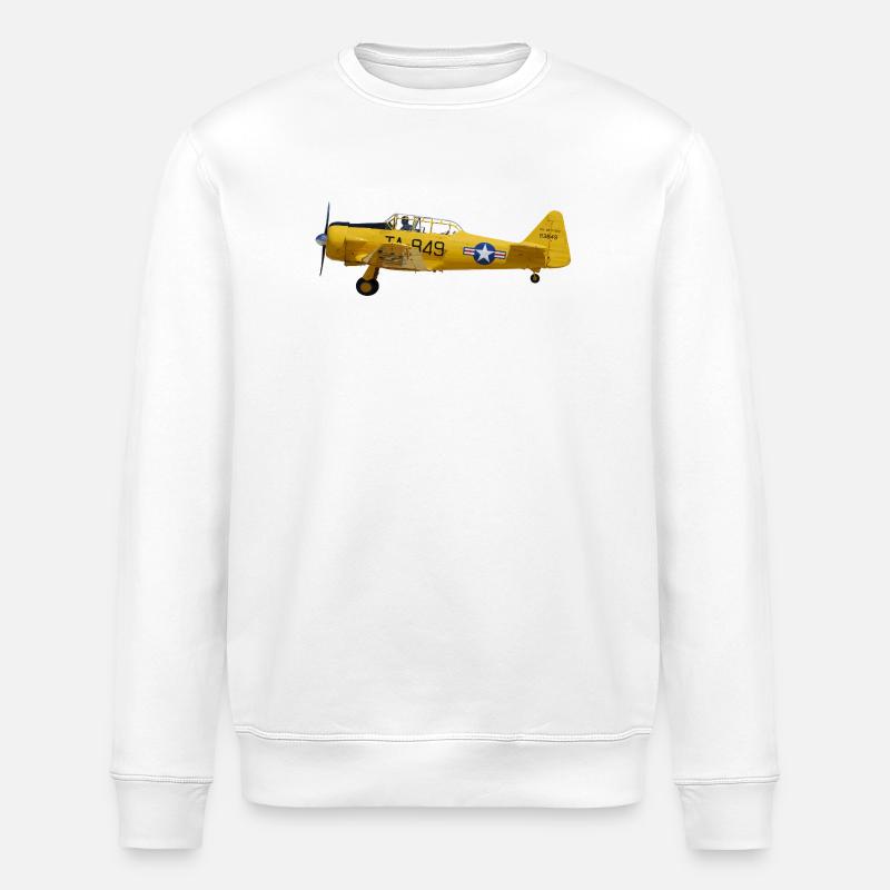 T-6 Texan - Stanley/Stella ROLLER Unisex Organic Sweatshirt - white