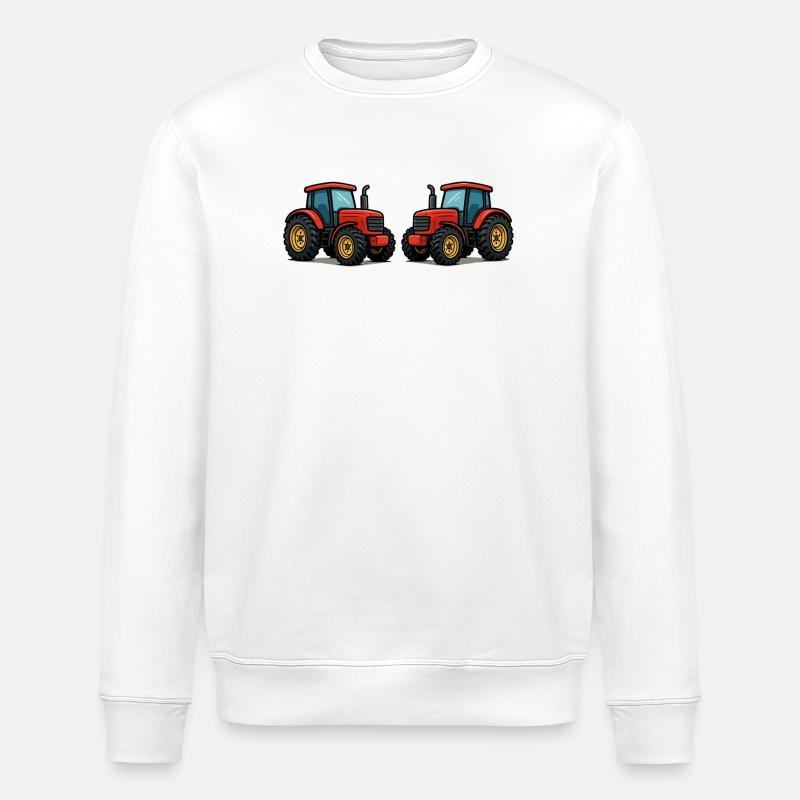Tractor - Stanley/Stella ROLLER Unisex Organic Sweatshirt - white