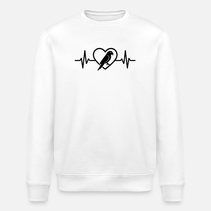 Parrot Heart - Stanley/Stella ROLLER Unisex Organic Sweatshirt - white