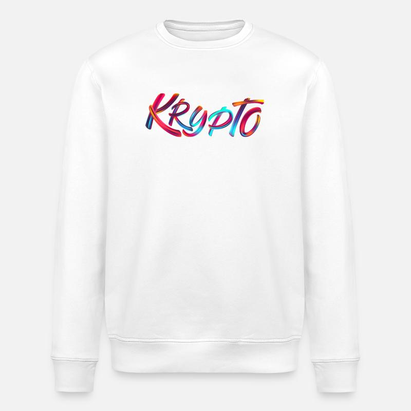 Krypto / Crypto - Stanley/Stella ROLLER Unisex Organic Sweatshirt - white