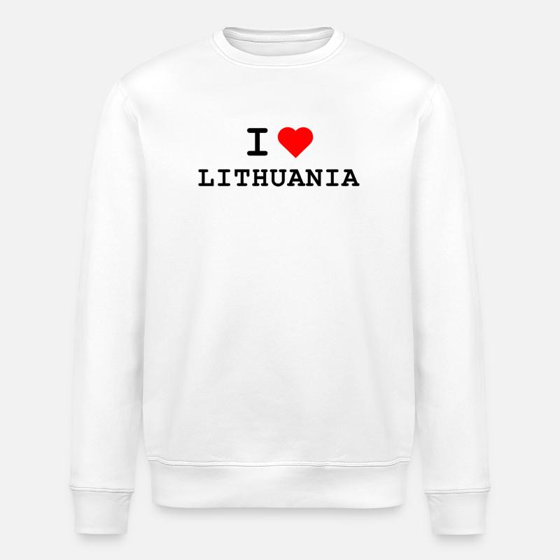 Ich liebe Litauen - I love Lithuania - Stanley/Stella Unisex Bio-Sweatshirt ROLLER - Weiß