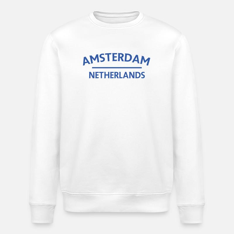 Textdesign Amsterdam – Pays-Bas - Sweat bio ROLLER Stanley/Stella Unisexe - blanc