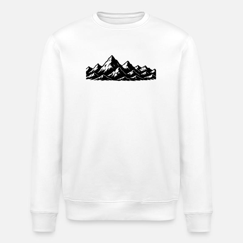 Berge Symbol Alpen - Stanley/Stella Unisex Bio-Sweatshirt ROLLER - Weiß