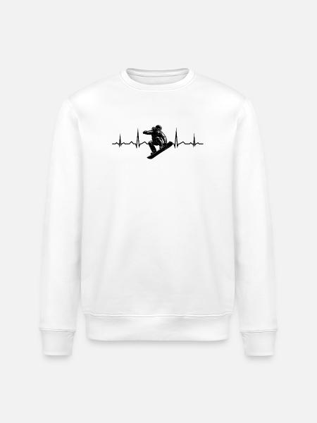 Snowboard motif with recognition value - Stanley/Stella ROLLER Unisex Organic Sweatshirt - white