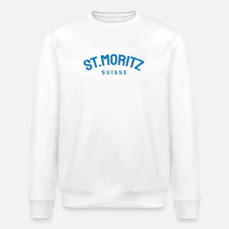 St. Moritz - Suisse - Switzerland - Swiss - Sweat bio ROLLER Stanley/Stella Unisexe - blanc