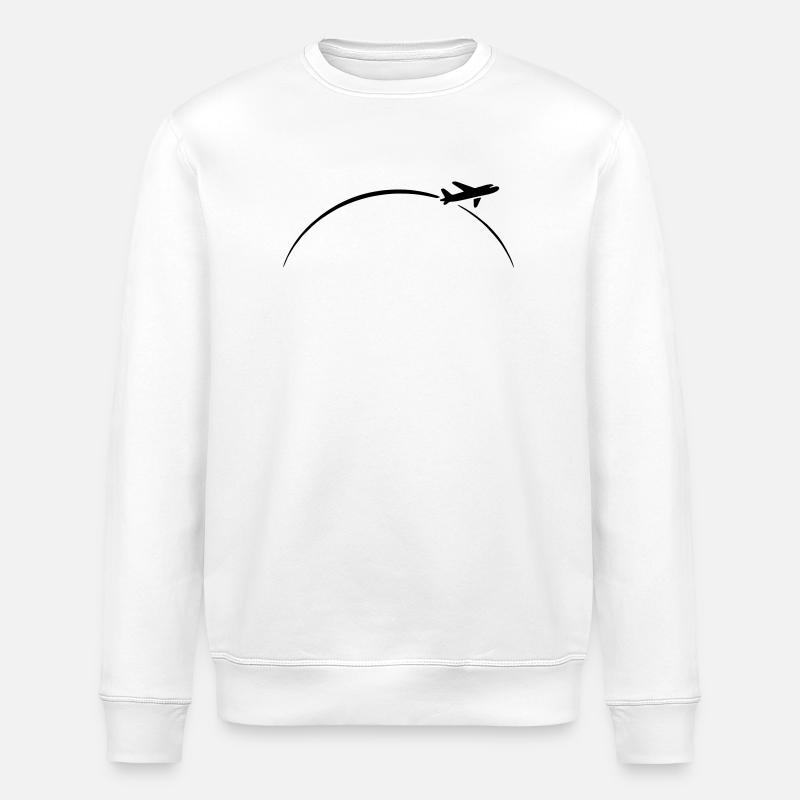 airplane - Stanley/Stella ROLLER Unisex Organic Sweatshirt - white