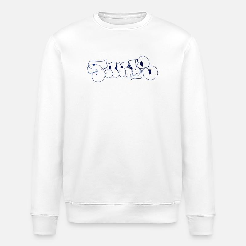 Paris Graffiti Hoodie - Stanley/Stella ROLLER Unisex Organic Sweatshirt - white