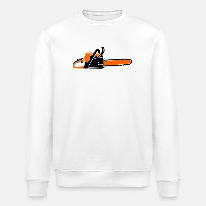 Chainsaw Chainsaw Lumberjack Lumberjack Lumberjack - Stanley/Stella ROLLER Unisex Organic Sweatshirt - white