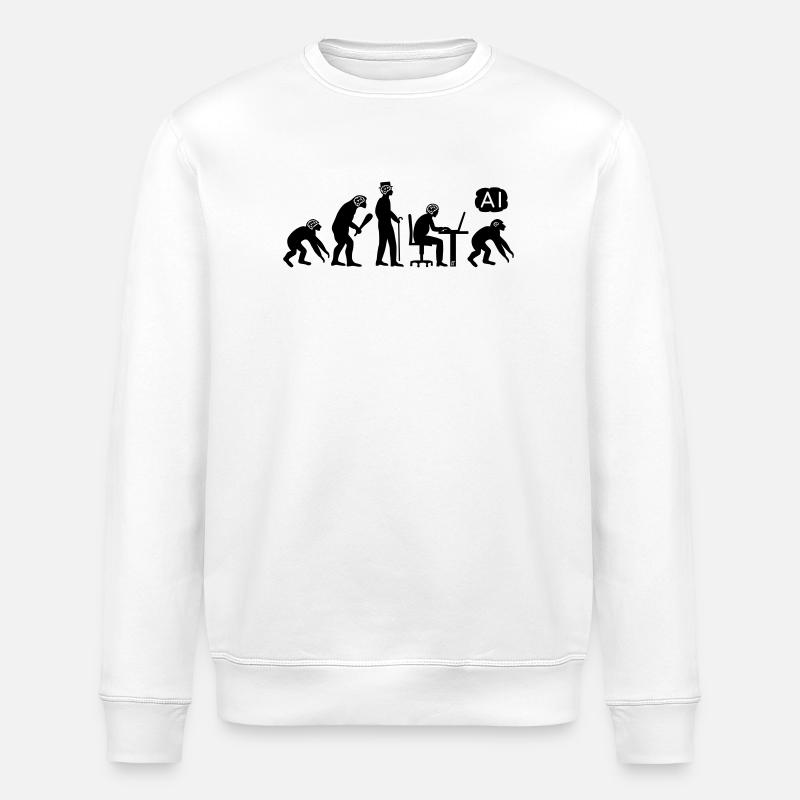 AI-volution - Stanley/Stella Unisex Bio-Sweatshirt ROLLER - Weiß