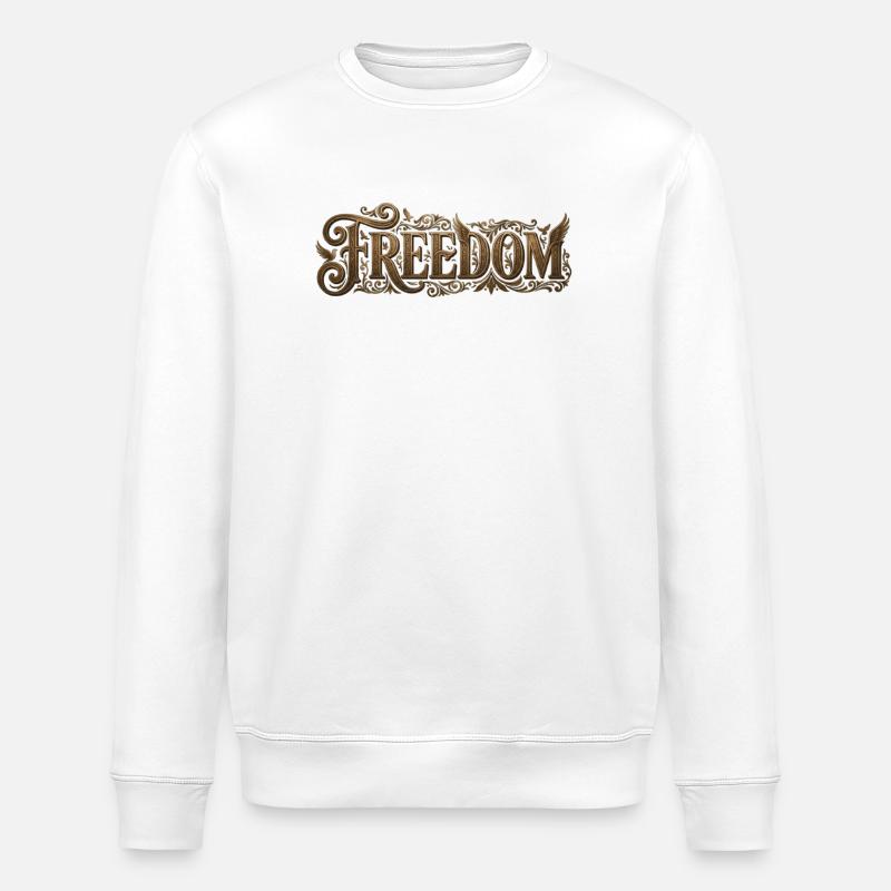 Liberté Ornée - Sweat bio ROLLER Stanley/Stella Unisexe - blanc