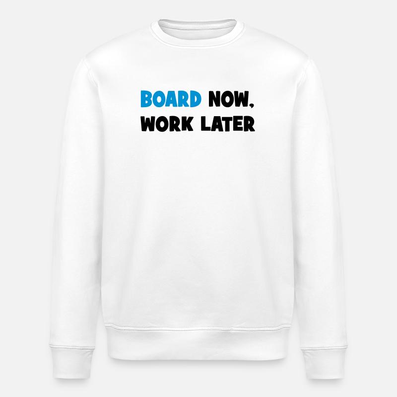 SNOWBOARD - Sweat bio ROLLER Stanley/Stella Unisexe - blanc