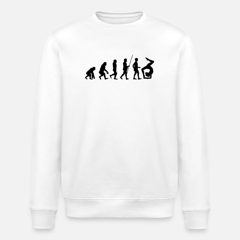 Gymnast Turner Evolution the gymnast - Stanley/Stella ROLLER Unisex Organic Sweatshirt - white