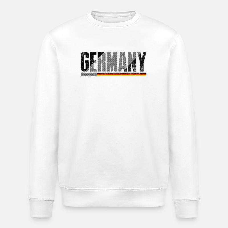 Flagge Deutschlands - Stanley/Stella Unisex Bio-Sweatshirt ROLLER - Weiß