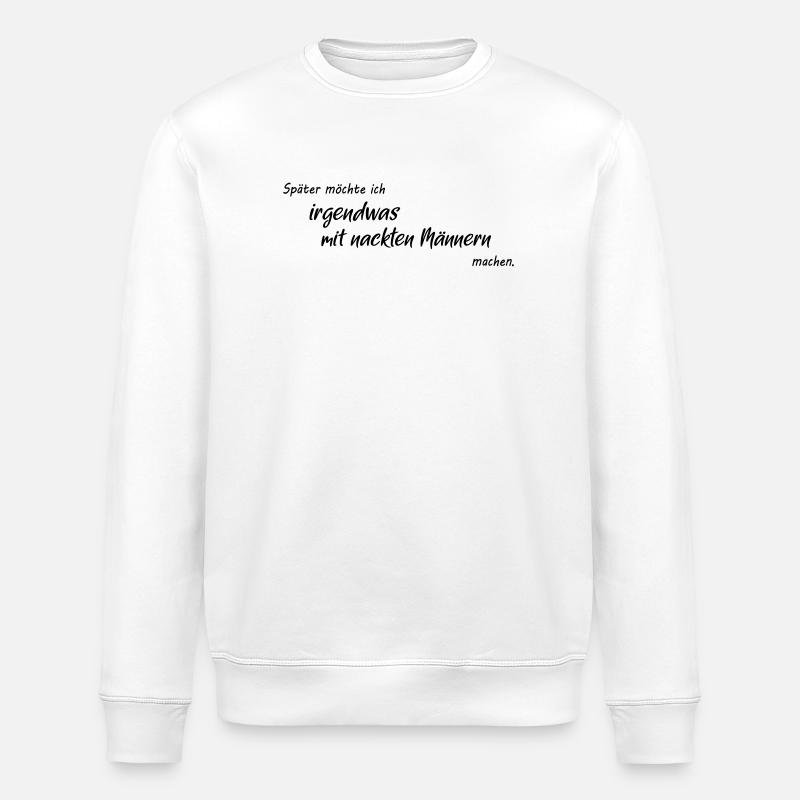 Hommes nus - Sweat bio ROLLER Stanley/Stella Unisexe - blanc