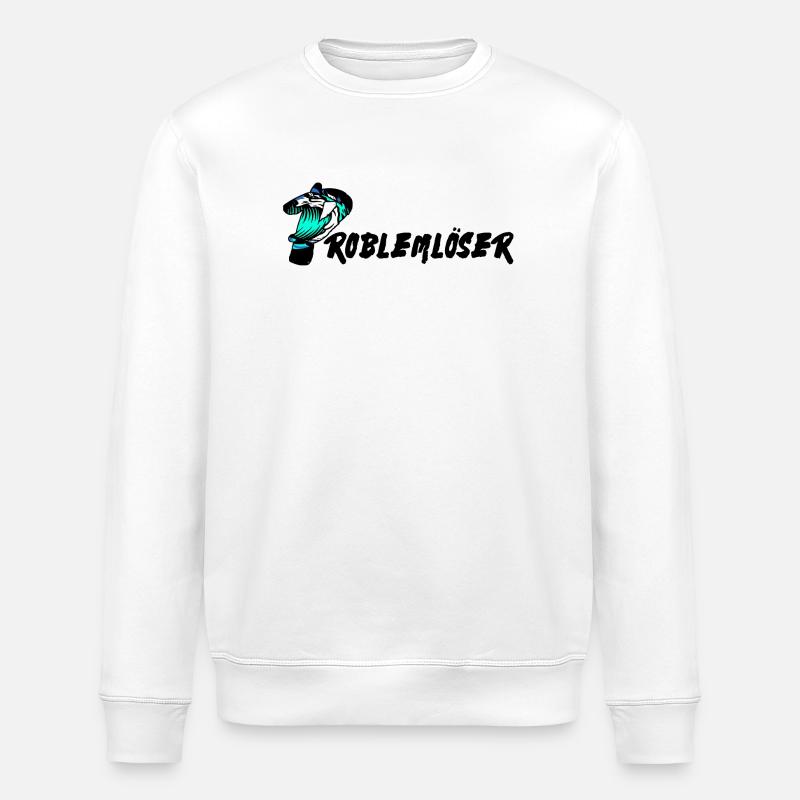 Problem problemlöser text - Stanley/Stella Unisex Bio-Sweatshirt ROLLER - Weiß