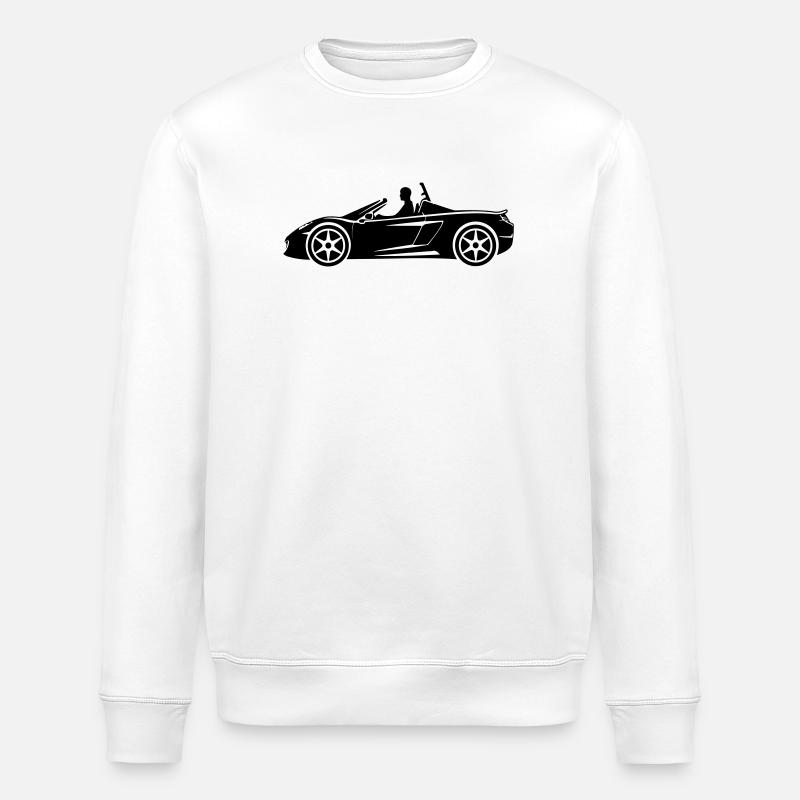 Cabrio Auto Pkw - Stanley/Stella Unisex Bio-Sweatshirt ROLLER - Weiß