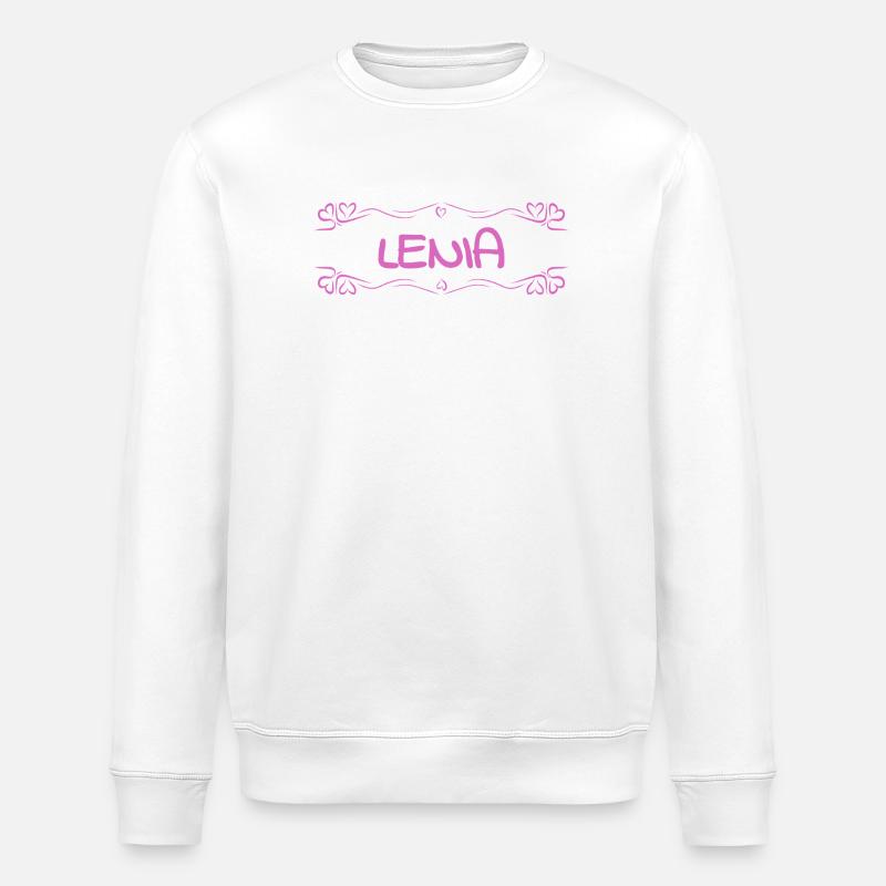 Geschenk für Lenia - Stanley/Stella Unisex Bio-Sweatshirt ROLLER - Weiß