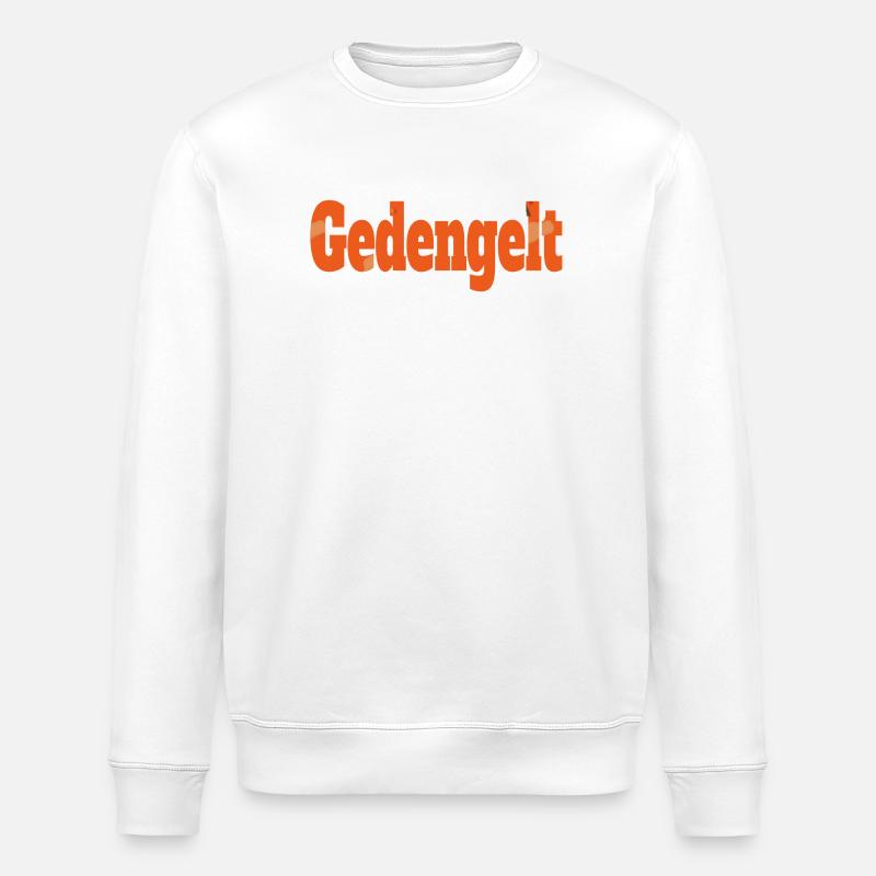 gedengelt text in orange Muster  - Stanley/Stella Unisex Bio-Sweatshirt ROLLER - Weiß