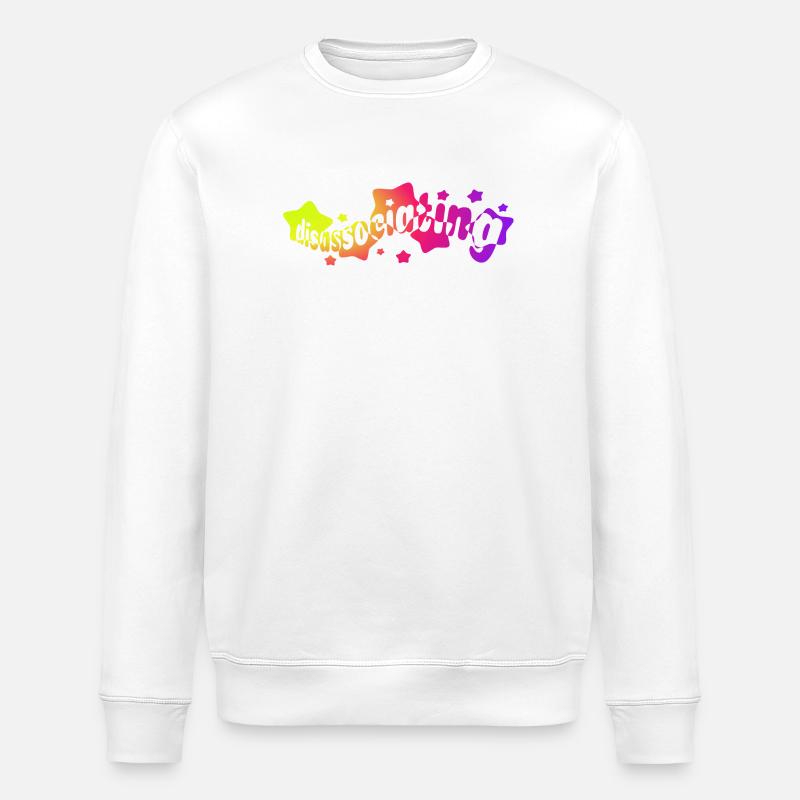 Dissoziation in Regenbogensternen (Farbverlauf) - Stanley/Stella Unisex Bio-Sweatshirt ROLLER - Weiß