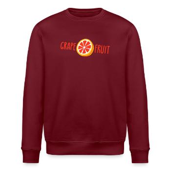 Grapefruit-Zitrusscheibe, lustiges Zitrus-Wortspiel-Design - Stanley/Stella Unisex Bio-Sweatshirt ROLLER - Weiß - Vorne - Nik (191cm)