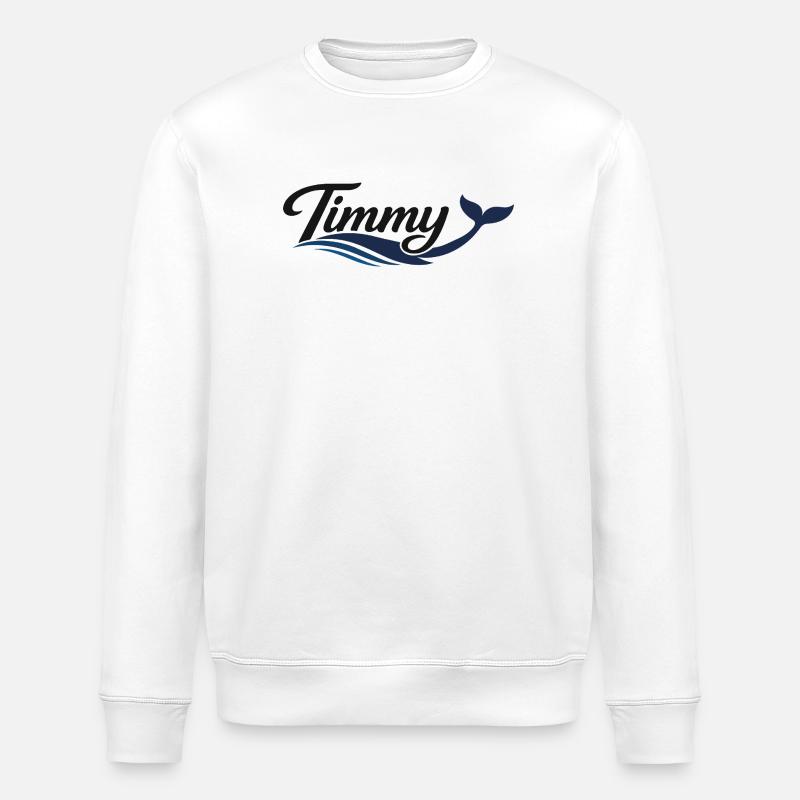 Timmy Wal Ondes typographiques - Sweat bio ROLLER Stanley/Stella Unisexe - blanc