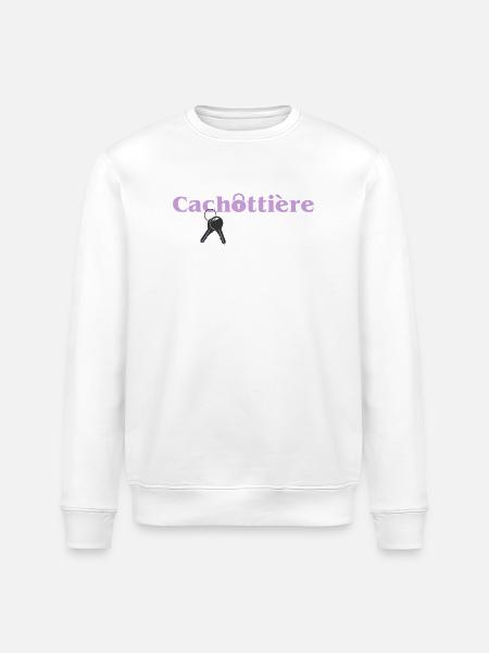 Cachottière Clés et Mystère - Sweat bio ROLLER Stanley/Stella Unisexe - blanc