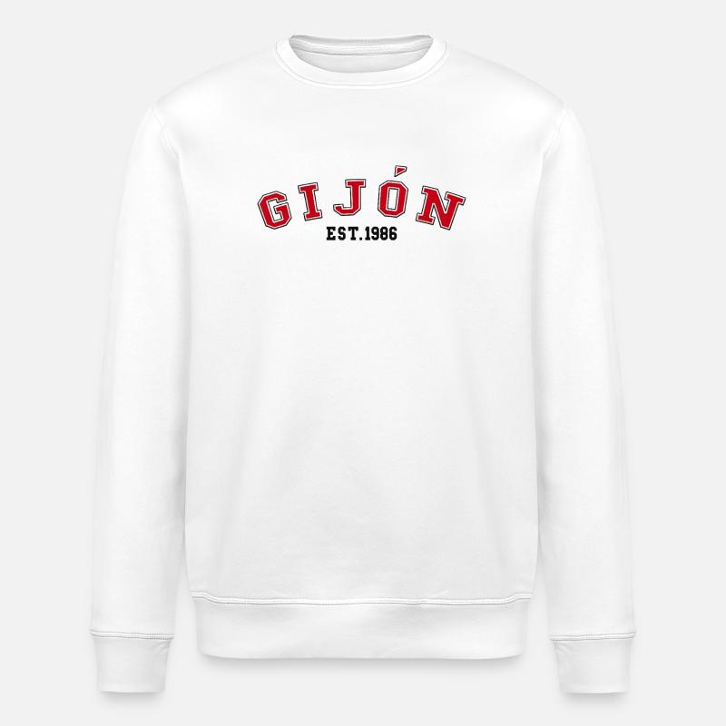Gijón Est. 1986 - Stanley/Stella ROLLER Unisex Organic Sweatshirt - white