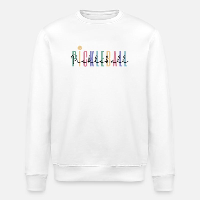 Pastel Rainbow Pickleball Player - Stanley/Stella Unisex Bio-Sweatshirt ROLLER - Weiß