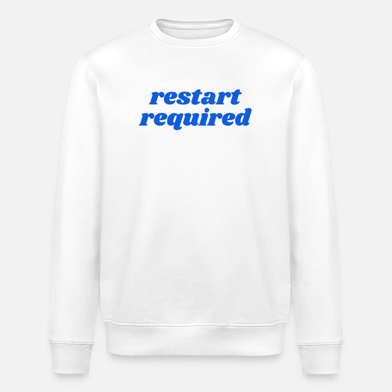 Redémarrage nécessaire - Sweat bio ROLLER Stanley/Stella Unisexe - blanc