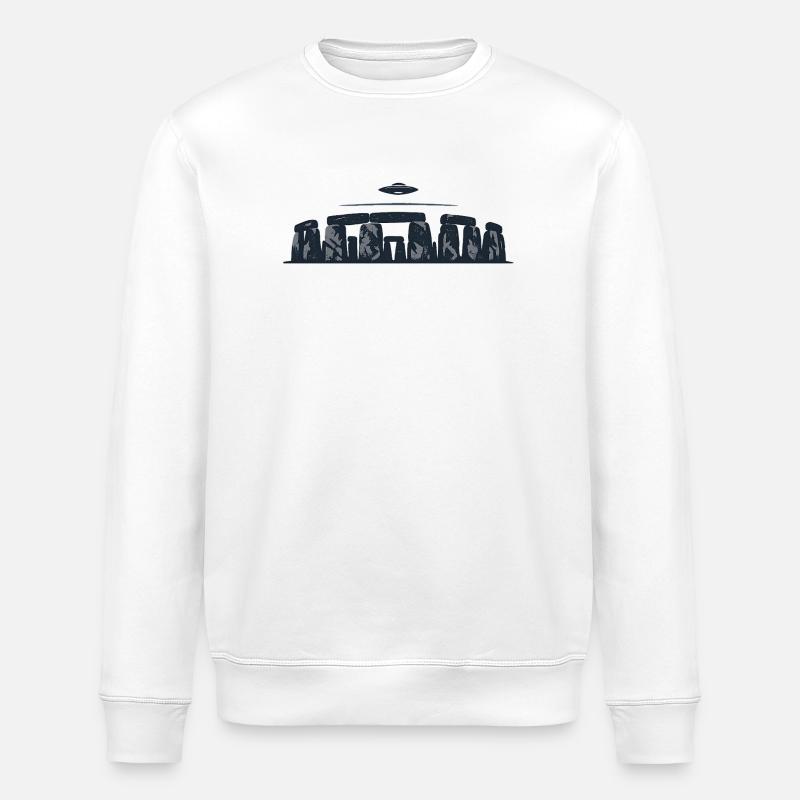 UFO-Steinkreis - Stanley/Stella Unisex Bio-Sweatshirt ROLLER - Weiß