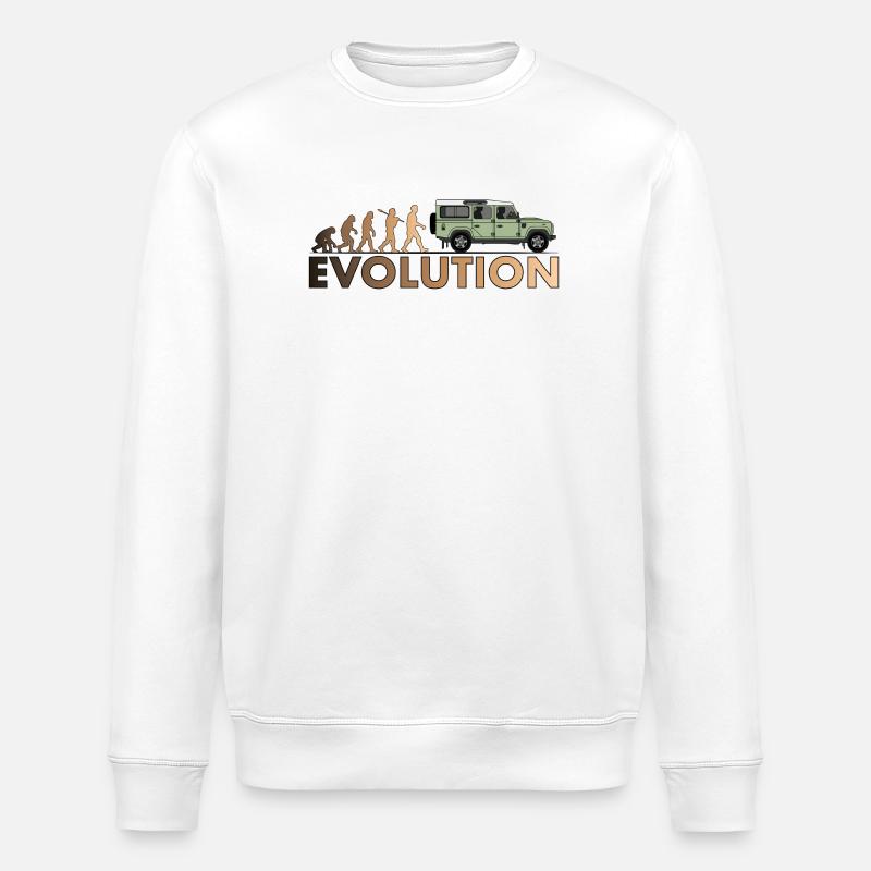 Defender 110 Evolution - Stanley/Stella ROLLER Unisex Organic Sweatshirt - white