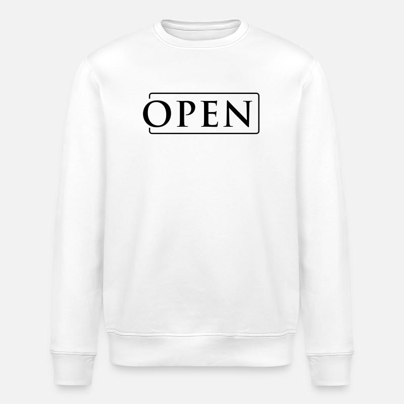 OPEN in frame - Stanley/Stella ROLLER Unisex Organic Sweatshirt - white