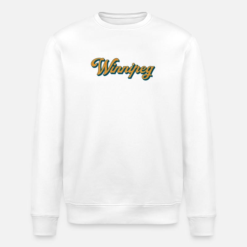 Winnipeg Retro Script - Sweat bio ROLLER Stanley/Stella Unisexe - blanc
