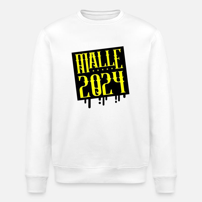 Malle 2024 Mallorca - Stanley/Stella Unisex Bio-Sweatshirt ROLLER - Weiß