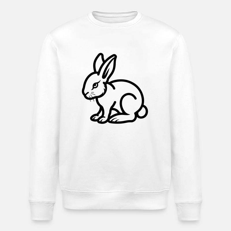 Lapin Pâques - Sweat bio ROLLER Stanley/Stella Unisexe - blanc